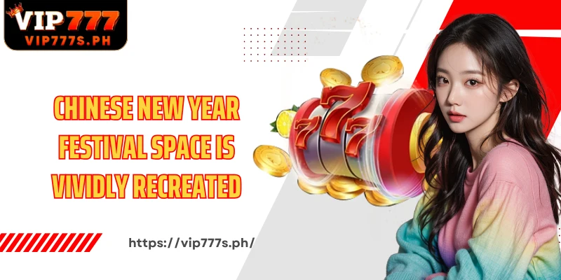 Chinese New Year festival space is vividly recreated