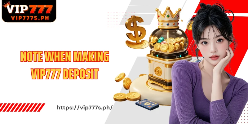 Note when making VIP777 deposit