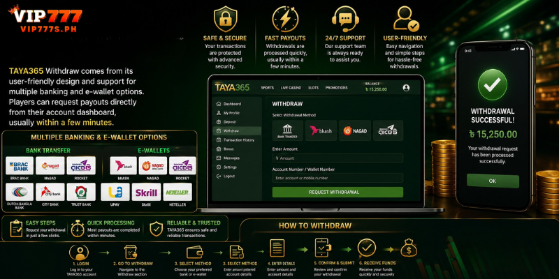 Why Players Trust TAYA365 Withdraw